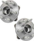 Front Wheel Bearing And Hub Assembly Set For Driver And Passenger Sides 2 Piece Replacement For Chevy Colorado 2015 To 2022 And GMC Canyon 2015 To 2022 Replaces BHA52140 Drop In Ready shown from front view