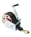 600 Lb Heavy Duty Hand Winch with 6m Rope and 2 Inch Polyester Strap, 3:1 Gear, Beefy Steel Construction for ATV