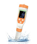 7 In 1 Hydrogen Water Tester With Digital pH TDS EC ORP Salt And Temperature Meter For Drinking Water, splashing water