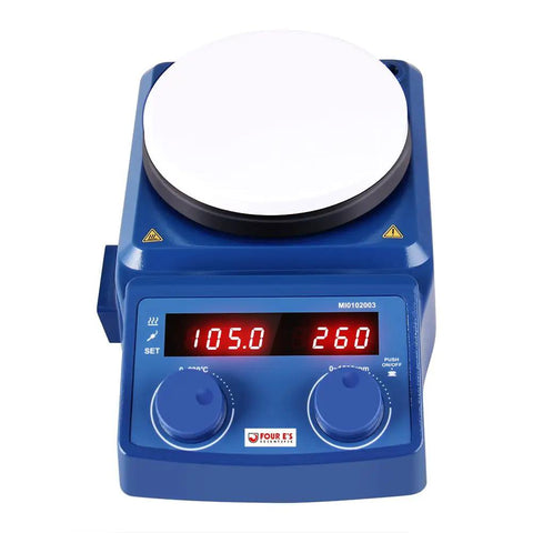 5 Inch Magnetic Stirrer Hot Plate With 0.5 C Temperature Accuracy, 600 W Heating Up To 536 F, 110 V, Max 5 L Stirring Capacity, Includes Temperature Probe Sensor And Stir Bar, Built For Real Lab Workhorse Performance