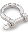 Beefy Half Inch Bow Shackle For Chains Or Straps Heavy Duty D Ring Shackle Marine Grade Stainless Steel 316 Boat Anchor Kit Screw Shackle 1950 Pound Capacity One Piece