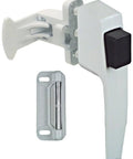Pushbutton Latch White 1-3/4 Inch Hole Spacing For Wood Or Metal Screen And Storm Doors Zinc Die Cast Durable Construction