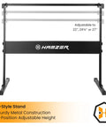 Height-adjustable keyboard stand for 61 Key Digital Keyboard Piano Kit With Stand and Bench for Beginners, metal construction.
