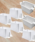 20 Pack BE1-2 Electrical Box Extenders With 40 Screws For 1-Gang Boxes White Self Leveling Support shown on wooden floor