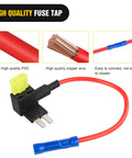 10 Pack Micro 2 Fuse Tap 12V Car Add A Circuit ATR Blade Adapter with 20A Fuses Holder and high quality copper wire