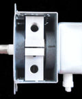 Zatagen 2M244-M1 Industrial Magnetron for Microwave Drying Equipment 1000W water cooled unit side view and connection ports.