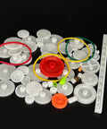 60 Piece Plastic Gear Kit For DC Motors And RC Cars Belt Pulleys Spindle Gears Crown Gears Racks And More DIY Gear Replacement Set