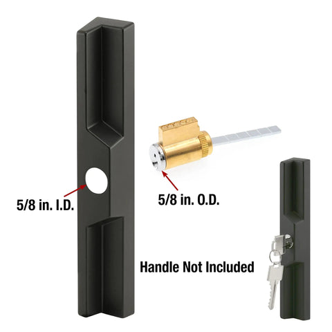 One And A Quarter Inch Cylinder Lock For Patio Doors And Deadbolt Replacements With Five Pin Tumbler Solid Brass Housing Chrome Face