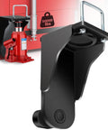 Third Generation Shipping Container Jack Lug Beefed-Up Heavy Duty Lug Leveler with U-Shaped Handle and Limiter Lifter for shipping industry and warehouse management, stable, slip-resistant lift tool for container logistics, shown in front and close-up views