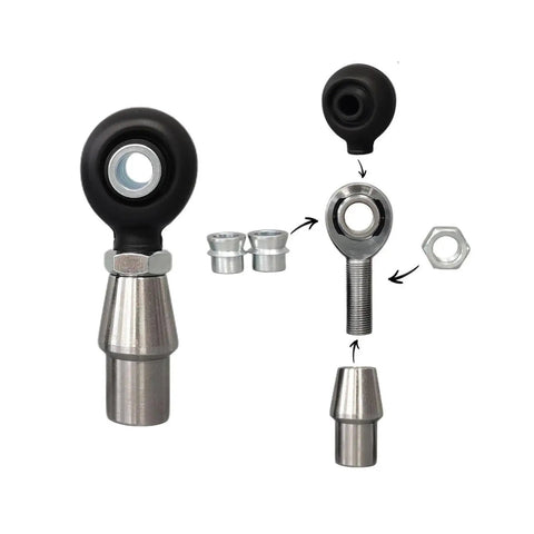 Top Shelf Heim Joint Rod End Rose Bearing 5/8-18 Thread 1 Piece with metal and rubber components for smooth linkage systems.