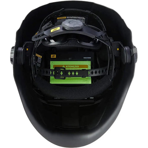 Interior view of Sentinel A50 Welding Helmet with low-profile black shell, high-impact nylon and Halo headgear adjustment mechanisms.