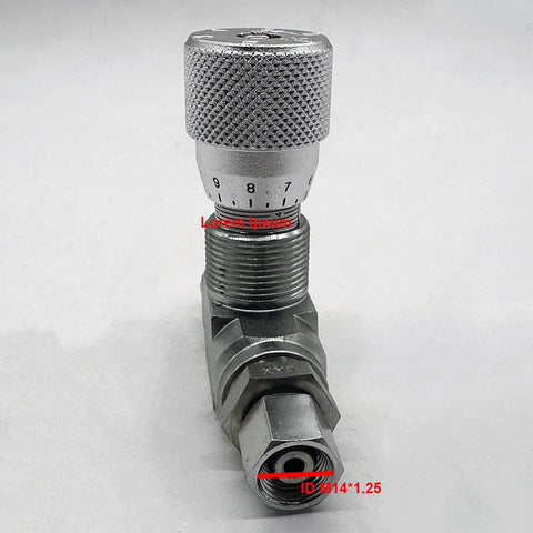 Metal tubular hydraulic bidirectional flow control restrictor valve with knurled knob, STB-G3/8, L08 connector
