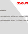 Fitment information for Ignition CDI Box For Honda Fourtrax 300 TRX300 2x4 And TRX300FW 4x4 Replacement 1994 1995 1996 1997 30410 HM5 671 672 670 505