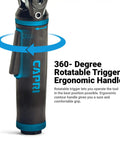 Badass Ultra Compact 3/8 Inch Flex Head Air Impact Wrench Boasting Dope 369 Foot Pounds Of Torque For Cramped Corners And Greasy Auto Repair Jobs Smooth Pneumatic Power Tool showing ergonomic 360-degree rotatable trigger handle.