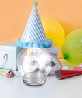 DIY Snow Globe Kit With Ten Clear Plastic Water Globes And Screw Off Caps For Easy Fillable Keepsakes displayed among party decor