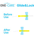 23G X 3/4 Inch Stainless Steel Dispensing Probes With 12 Inch Tube And Luer Adapter, Box Of 50 Sets before and after use illustration