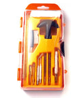 Air Gun Cleaning Kit For .177 And .22 Caliber Pistols And Rifles, Includes cleaning rods, brushes, mops in orange case