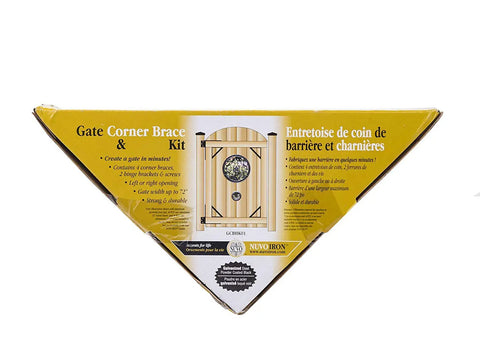 Heavy Duty Gate Corner Frame Brace Kit For Sag Free Outdoor Gates Up To 72 Inches All In One Hardware Kit With Packaging