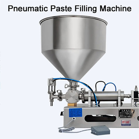 Top Shelf Pneumatic Horizontal Paste Filler With Slick Drip Free Performance And No Sweat Hassle Setup For Ketchup Honey Oil Lubricant Shampoo Cream 500 To 5000 Ml - stainless funnel and filling machine