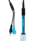 PH8500 Premium Series Portable Handheld PH Meter Kit electrode with cable, blue housing for multi-point calibration.