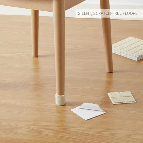 72 Pack Beige Felt Furniture Pads Self Adhesive Square Floor Protectors For Hardwood And Tile on chair leg