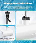 Flow Switch GLX-FLO-RP installation guide with waterproof tape and 1/2'' NPT threads for Hayward Goldline Aquarite Salt System