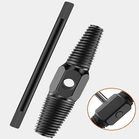 Heavy-Duty Pipe Thread Extractor For Broken Threads, Screw Removal Tool For Faucets And Water Lines, black metal tool set
