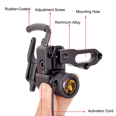 Drop Away Arrow Rest For Compound And Pulley Bows, Right Hand, Black Finish, CNC Machined Aluminum Alloy, Durable And Corrosion Resistant