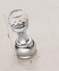 Five Piece Crystal Wall Hooks Set Brass Coat Rack Heavy Duty Towel Hanger For Bathroom Bedroom Kitchen Top Shelf Decor showcasing a clear crystal cap.