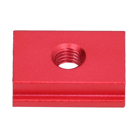 Red Sliding Nut T Track Slider Set With Aluminum Alloy Construction Dual Metric M6 Female Threads for Woodworking