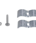 Ten Pack Chain Link Fence Clamps For 1 5 8 Inch Round Rails And Posts, Dog Kennel Panel Clamp For Round Pipe Frames, Heavy Duty Galvanized Steel