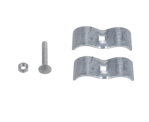 Ten Pack Chain Link Fence Clamps For 1 5 8 Inch Round Rails And Posts, Dog Kennel Panel Clamp For Round Pipe Frames, Heavy Duty Galvanized Steel