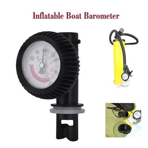 Air Pressure Gauge For Inflatable Boats And Kayaks No Fuss Kayak Barometer With 6 Hole And 8 Hole Valve Adapters, nylon mount