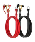 Flexible Heavy Duty Battery Cable Connector And Extension Wire For Truck Marine Golf Cart Motorcycle And Automotive Uses Tinned Oxygen Free Copper Ends For Reliable Power To Alternator And Starter Vehicle Maintenance Kit with red and black cables