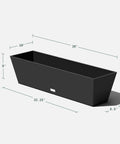 Durable All Weather Window Box Planter For Indoor Outdoor Windowsill Or Balcony Built To Last Long Rectangular Planter With Drainage Holes