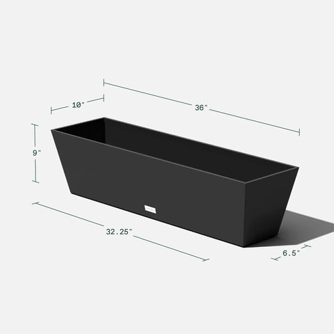 Durable All Weather Window Box Planter For Indoor Outdoor Windowsill Or Balcony Built To Last Long Rectangular Planter With Drainage Holes