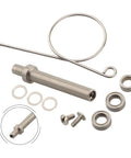 Premium Fishing Reel Handle Knob Bearing Kit With Metal Washers Screws And Gasket Assembly Repair Parts For Freshwater Baitcasting Reels In Silver Color To Bring Your Gear Back To Smooth Life Ready To Fish. silver reel handle kit with bearings, washers, screws and spring