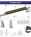 Automatic Door Closer With Adjustable Speed And Quiet Mute, Protective Holder, Pneumatic Soft Close System dimensions and parts