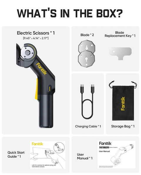 C10 Pro BowGuide Electric Cardboard Cutter Cordless Scissors with LED Display unboxing contents overview