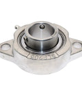 Tough 25 Point 4 Millimeter SSBLF205 16 Stainless Steel Two Bolt Flange Bearing Unit Includes Real Setscrew Locking Mechanism For Secure Shaft Mounting Handles Rough Jobs In Wet Damp Locations Without Rust Issues While Providing Badass Durability. stainless steel two-bolt flange bearing unit, 25mm shaft