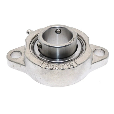 Tough 25 Point 4 Millimeter SSBLF205 16 Stainless Steel Two Bolt Flange Bearing Unit Includes Real Setscrew Locking Mechanism For Secure Shaft Mounting Handles Rough Jobs In Wet Damp Locations Without Rust Issues While Providing Badass Durability. stainless steel two-bolt flange bearing unit, 25mm shaft