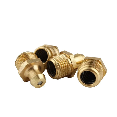Grease Fitting Assortment 15 Piece Set With M6 M8 M10 Brass Straight Nipples For Equipment High Temperature Resistant Oil Nozzle Fitting Kit