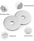 100 Piece Fender Washer Kit For Screws And Bolts Thickened 304 Stainless Steel, Assorted Sizes 8, 10, 1/4 Inch displayed
