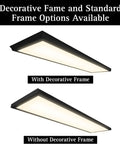 2x2 Ft Surface Mount Ceiling Light Panel Flush Mount Slim Edge Lit Fixture, Triac Dimmable With 3CCT, decorative and standard frames