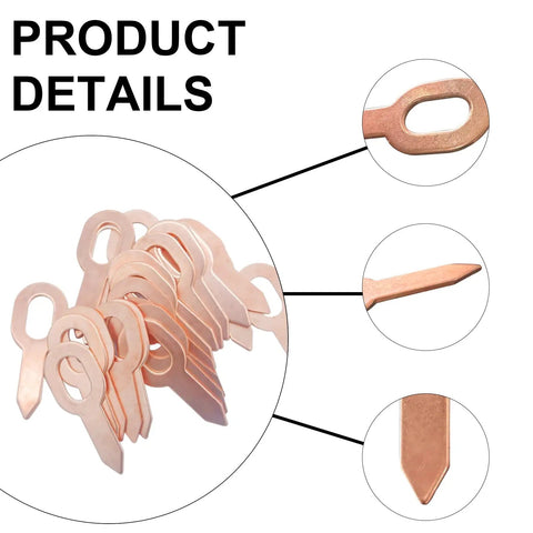 Close-up of Dent Pulling Rings Kit for Auto Body Repair 100 Piece Sets with triangle and straight washer styles