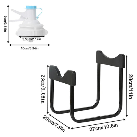 Water Dispenser Stand For 3 To 5 Gallon Bottles Heavy Duty Iron Rack With Non Leak Fast Flow Spout Valve size dimensions