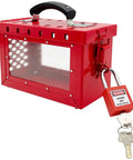 Lockout Tagout Box Kit Set Of 3 Portable Padlock Boxes With Transparent Acrylic Sides For Quick Visual Checks Heavy Duty Steel