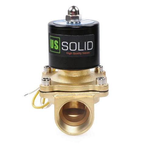 Heavy Duty 1 Inch Brass Electric Solenoid Valve 110V AC Normally Closed For Air Water Oil Diesel Non Potable Applications Industrial Grade