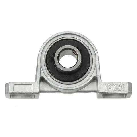 KP08 8mm Bore Zinc Alloy Pillow Block Bearing Flange Base Self Aligning Insert Bearing With Inner Ball Mount Front View