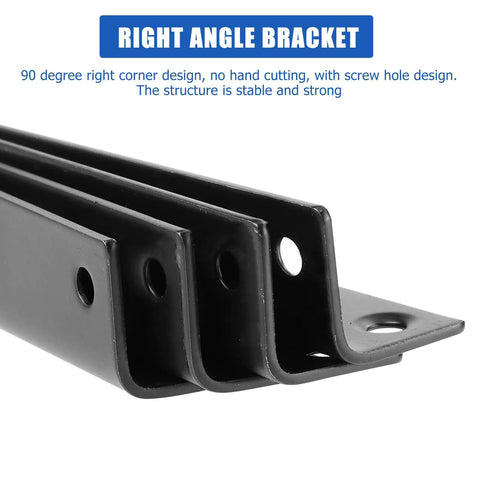 Heavy Duty Stainless Steel Corner Shelf Brackets 4 Pack L Shaped 90 Degree Right Angle Braces With Screw Holes detail view